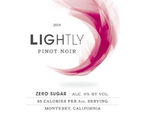 Lightly 2018 Pinot Noir Front Label