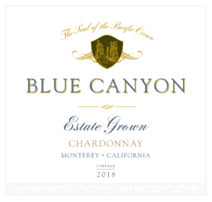 Blue Canyon 2018 Chardonnay Front Label – transp