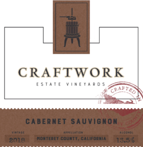 Craftwork 2018 Cabernet Sauvignon Front Label – transp