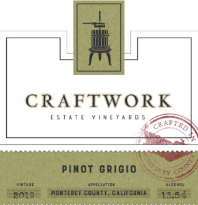 Craftwork 2019 Pinot Grigio Front Label