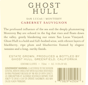 Ghost Hull 2018 Cabernet Sauvignon Back Label – transp