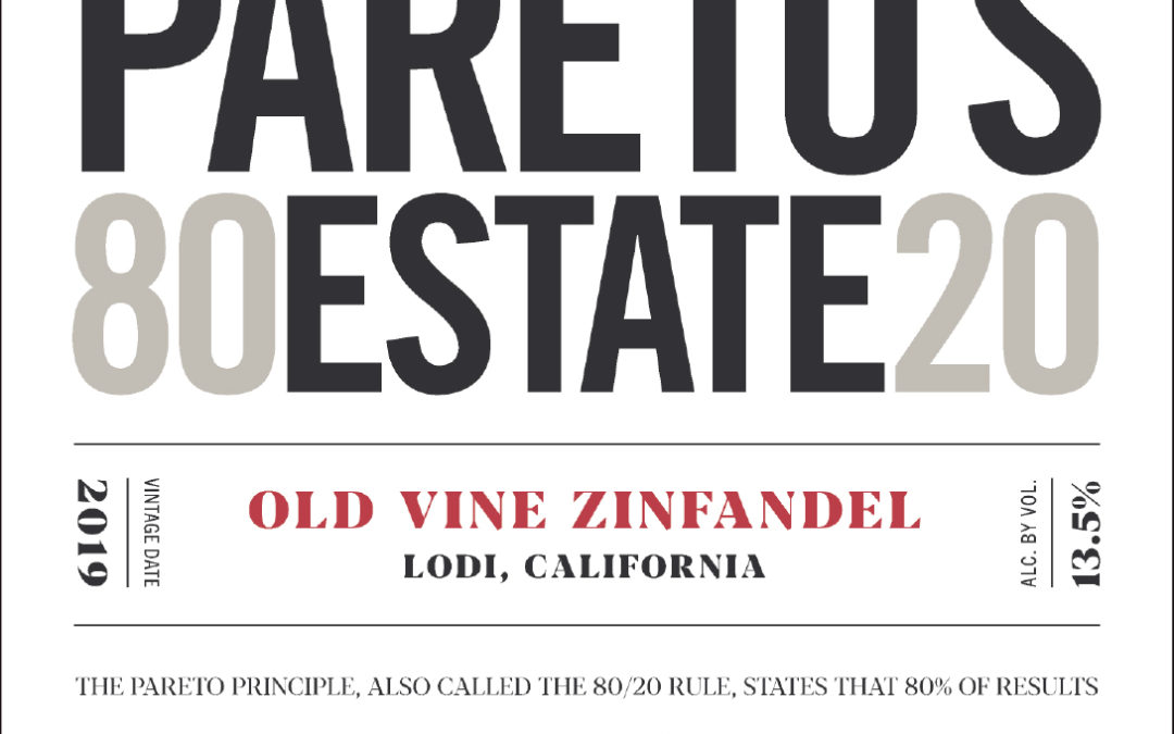 Pareto’s Estate 2019 Zinfandel Front Label