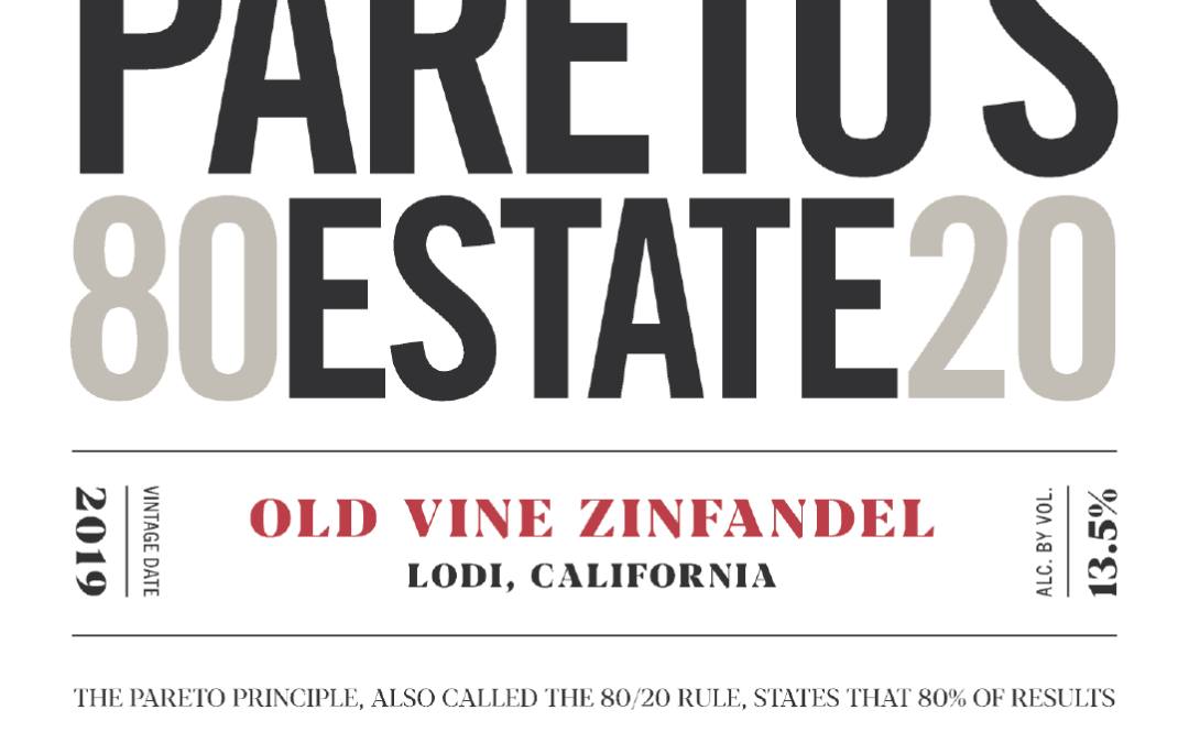 Pareto’s Estate 2019 Zinfandel Front Label – transp