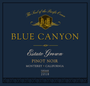 Blue Canyon 2018 Pinot Noir Front Label