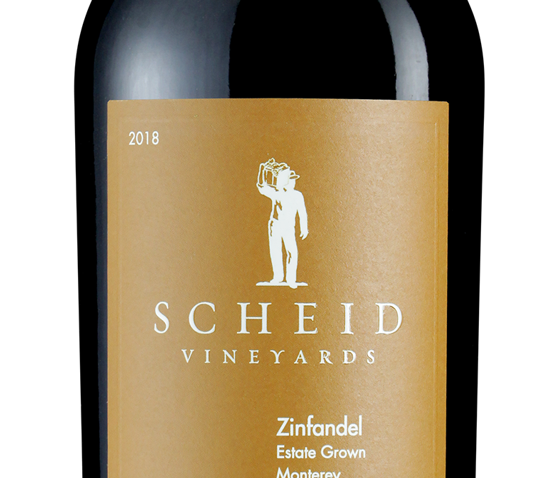 Scheid Vineyards 2018 Zinfandel Bottle shot -transp