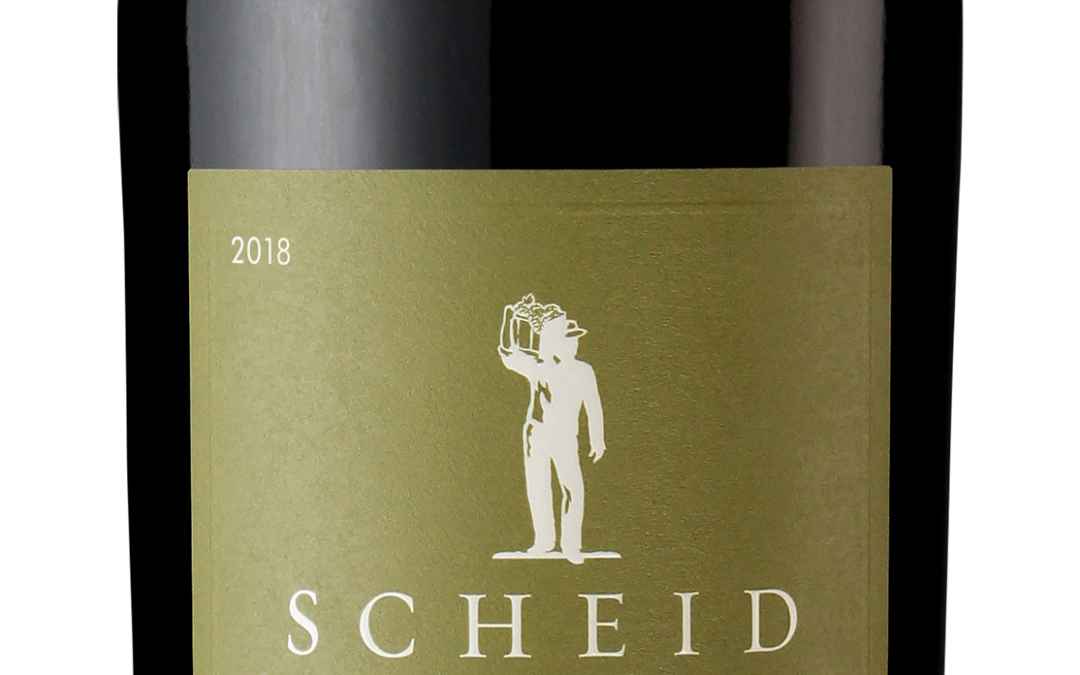 Scheid Vineyards 2018 Merlot Bottle shot -transp