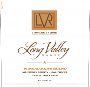 Long Valley Ranch 2018 Winemaker’s Red Blend Front Label -transp