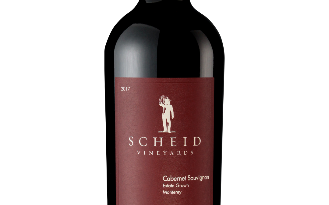 Scheid Vineyards 2017 Cabernet Sauvignon Bottle Shot -transp