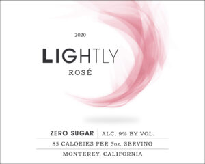 Lightly 2020 Rose Monterey front label