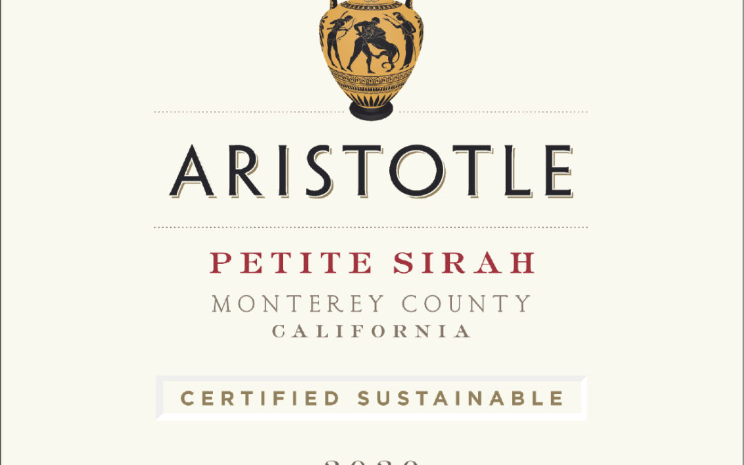 Aristotle 2020 Petite Sirah front label -high res