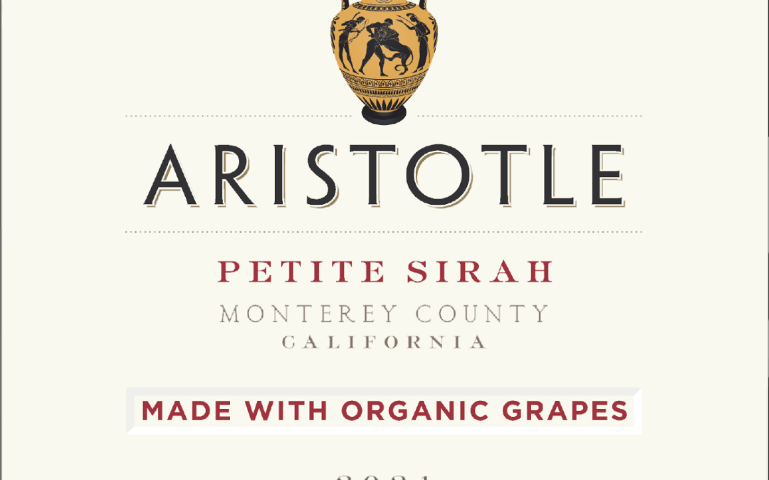 Aristotle 2021 Petite Sirah Organic front label -transp