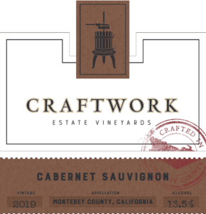 Craftwork 2019 Cabernet Sauvignon front label -transp