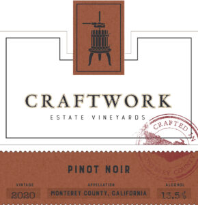 Craftwork 2020 Pinot Noir front label -high res