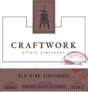 Craftwork 2020 Zinfandel front label -high res