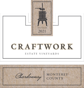 Craftwork 2021 Chardonnay front label -transp