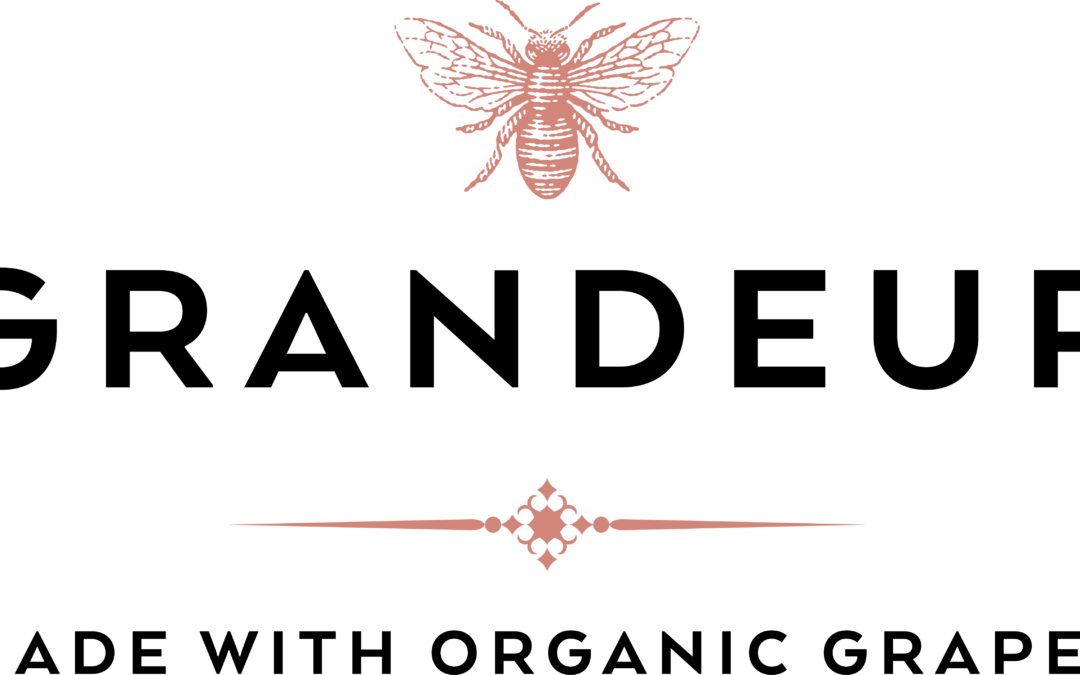 Grandeur Made with Organic Grapes Logo – Pink