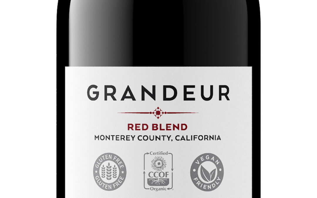 Grandeur NV Red Blend Back Bottle Shot – highres