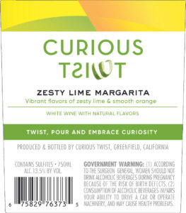 Curious Twist NV Margarita Cocktail back label -high res